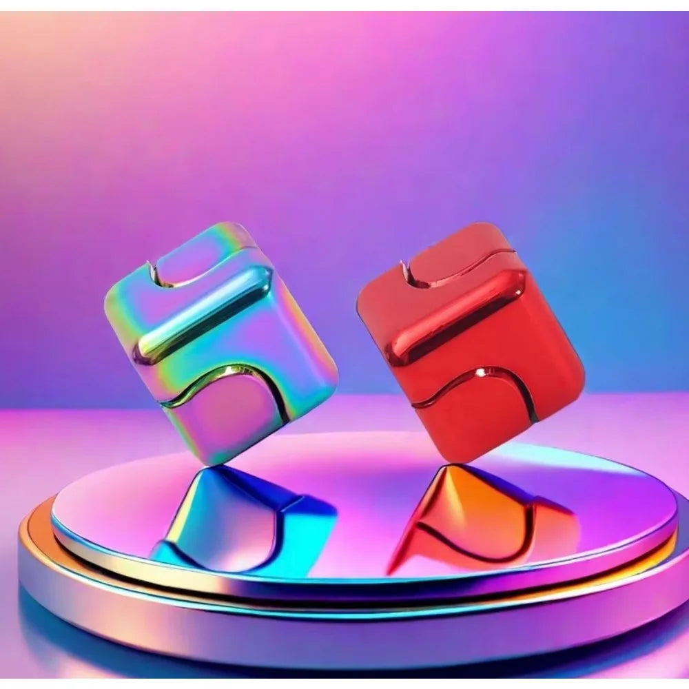 Rotating Metal Cube Fidget Spinner