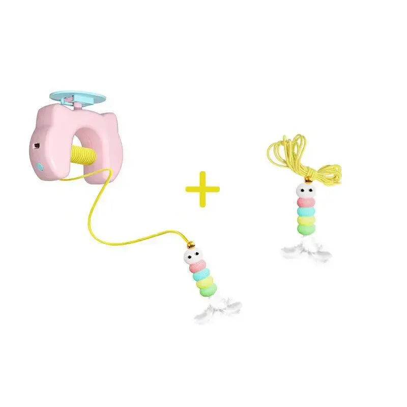 Auto Swing Feather Cat Toy with 2 Ropes
