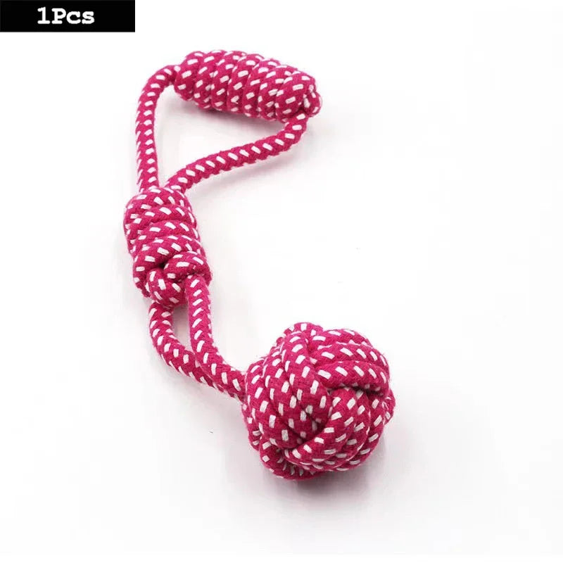 Braided Cotton Rope Dog Chew Toy (carrot & knot styles)