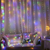 USB LED Curtain Fairy Lights with Remote (3 m wide)