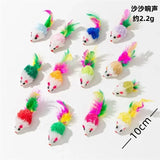 Rattle Faux-Fur Cat Mice with Catnip (24 or 50 pack)