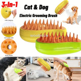 3-in-1 Cat Mist Grooming Brush (self-cleaning, rechargeable)