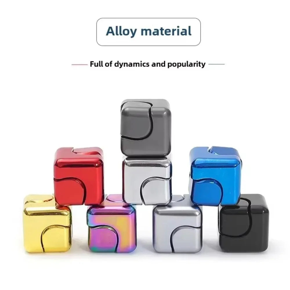 Rotating Metal Cube Fidget Spinner