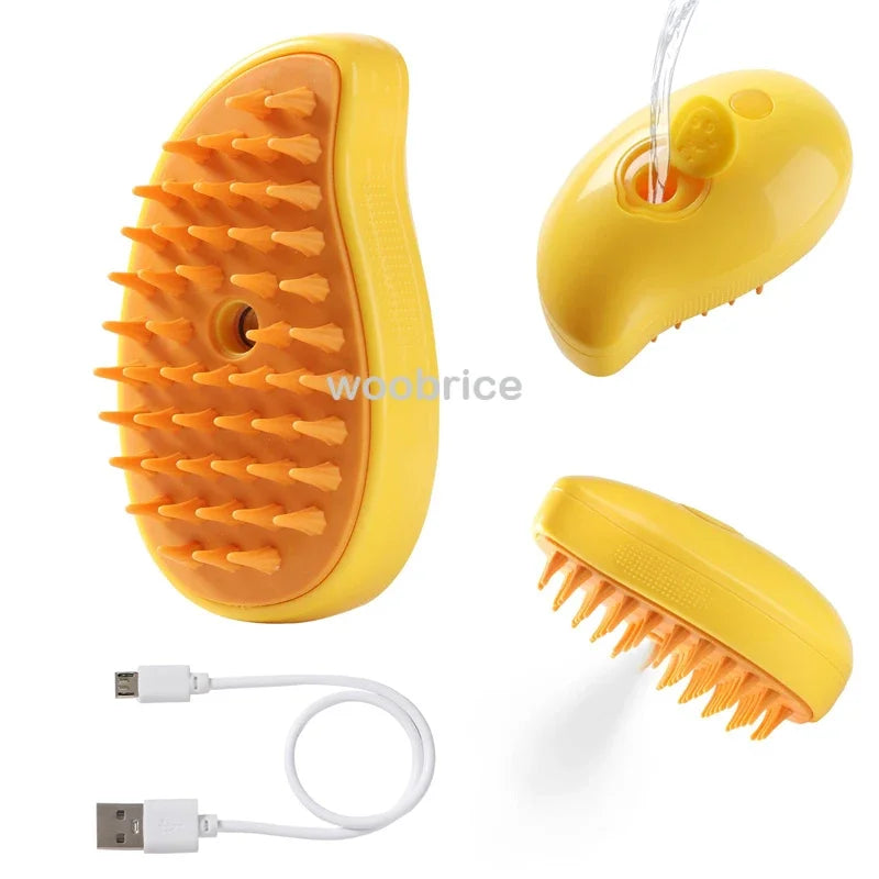 3-in-1 Cat Mist Grooming Brush (self-cleaning, rechargeable)