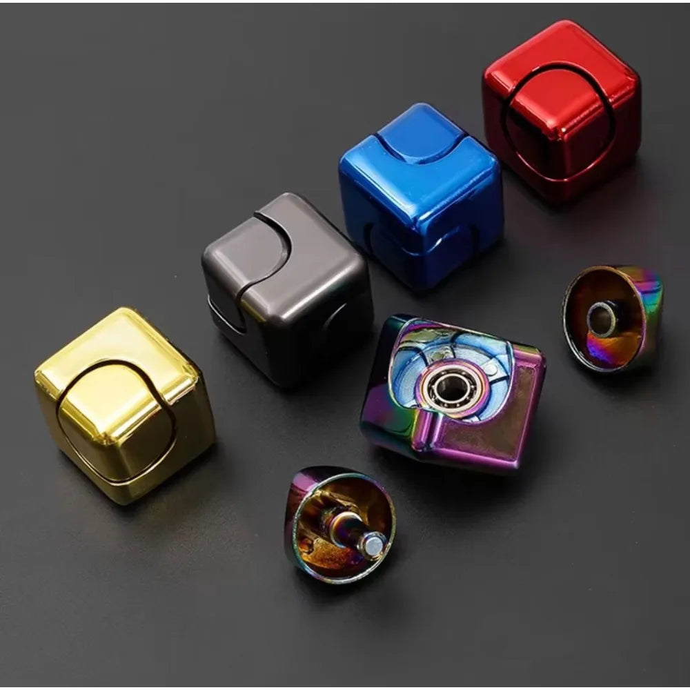 Rotating Metal Cube Fidget Spinner