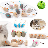 Rattle Faux-Fur Cat Mice with Catnip (24 or 50 pack)