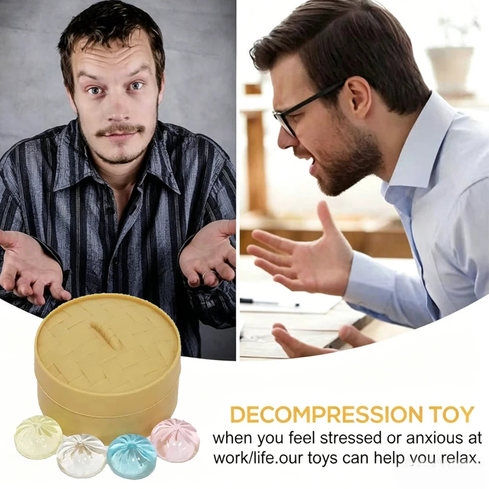 Mini Dumpling Squishy + Steamer Gift Set (5 pc)