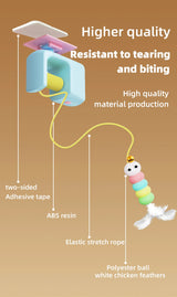 Hanging Door Interactive Cat Toy - Rechargeable Auto Bouncing Teaser