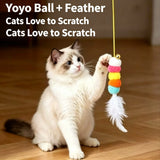 Auto Swing Feather Cat Toy with 2 Ropes