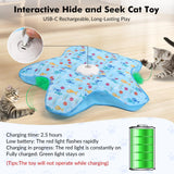 Interactive Hide-and-Seek Cat Mat (motorized feather)