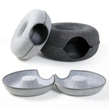 Felt Donut Cat Tunnel Bed (50 cm, zip-apart)