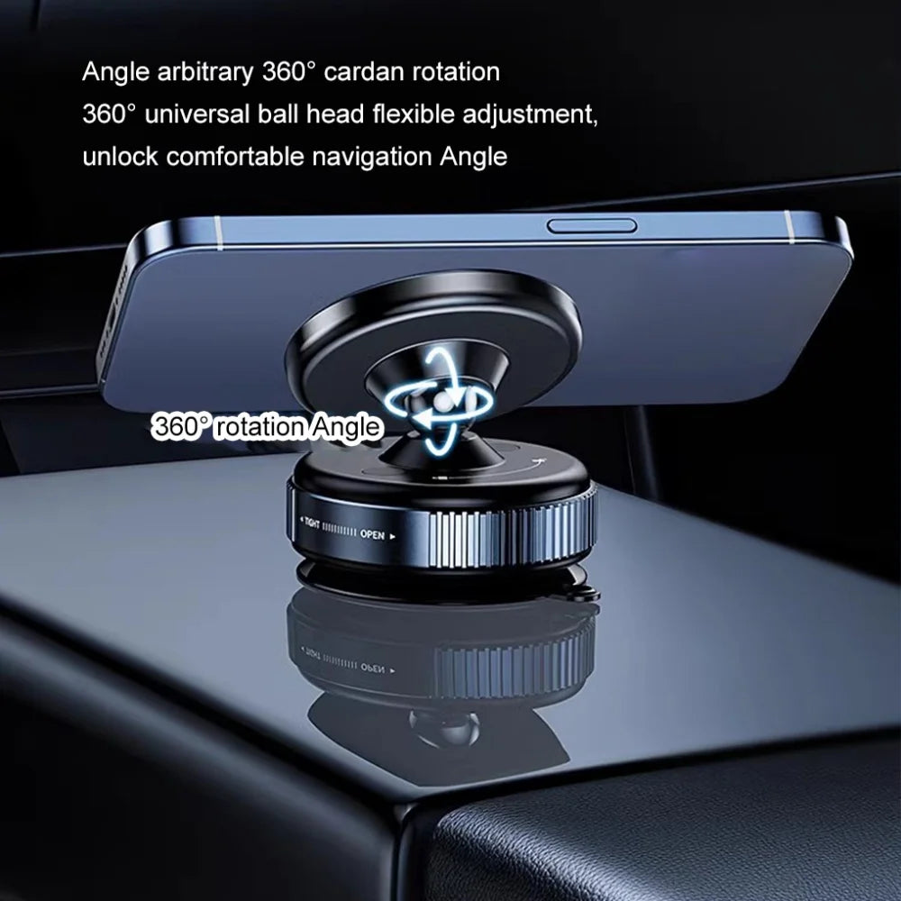Magnetic Vacuum-Suction Phone Mount (360° swivel)