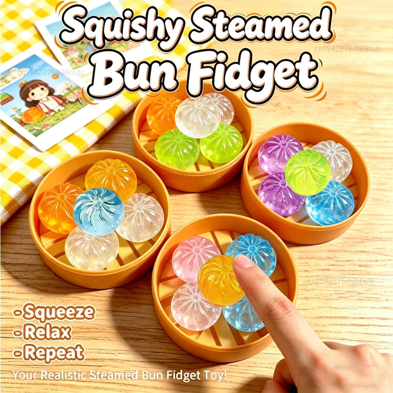 Mini Dumpling Squishy + Steamer Gift Set (5 pc)