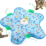 Interactive Hide-and-Seek Cat Mat (motorized feather)