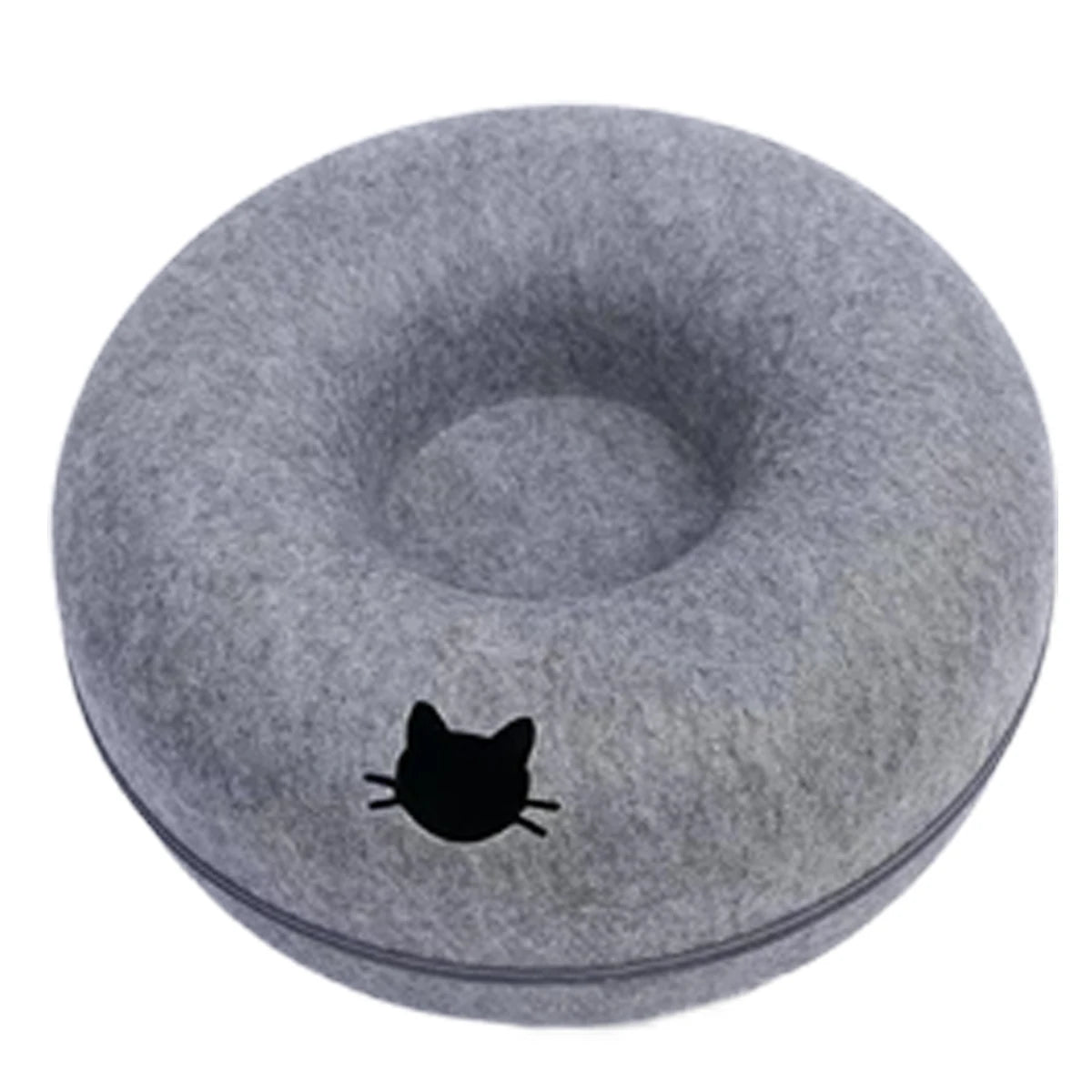Felt Donut Cat Tunnel Bed (50 cm, zip-apart)