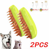 3-in-1 Cat Mist Grooming Brush (self-cleaning, rechargeable)