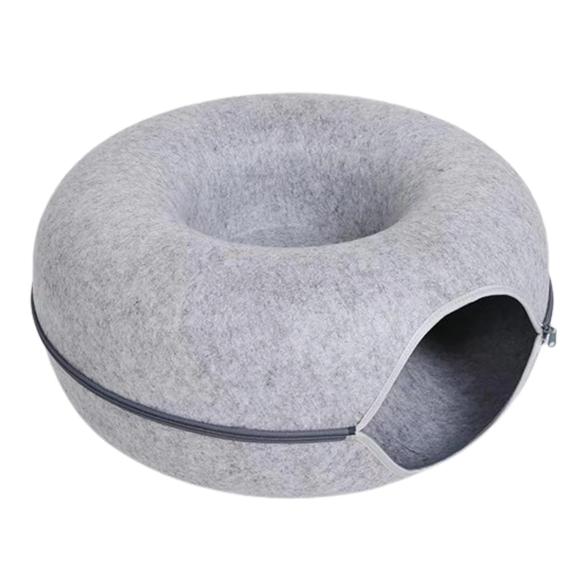 Felt Donut Cat Tunnel Bed (50 cm, zip-apart)