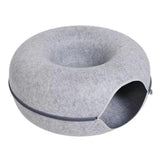 Felt Donut Cat Tunnel Bed (50 cm, zip-apart)