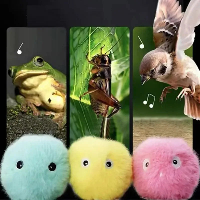 Chirping Bird Sound Cat Toy Balls (3-Pack)