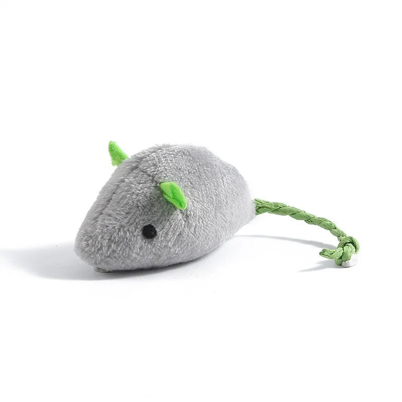 Rattle Faux-Fur Cat Mice with Catnip (24 or 50 pack)