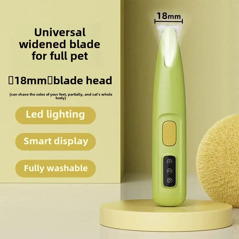 Rechargeable Pet Paw & Hair Trimmer (LED, quiet)