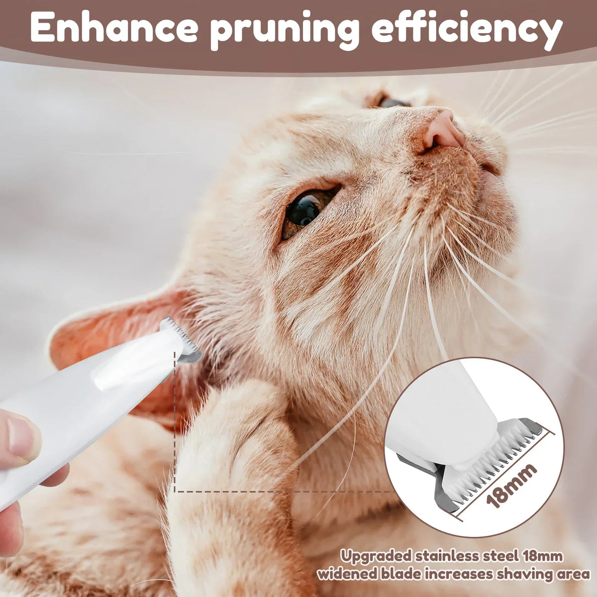 Rechargeable Pet Paw & Hair Trimmer (LED, quiet)