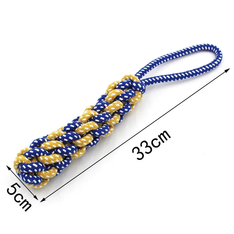 Braided Cotton Rope Dog Chew Toy (carrot & knot styles)
