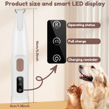 Rechargeable Pet Paw & Hair Trimmer (LED, quiet)
