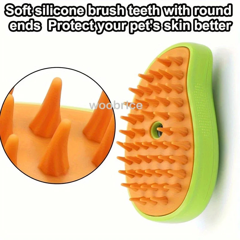3-in-1 Cat Mist Grooming Brush (self-cleaning, rechargeable)