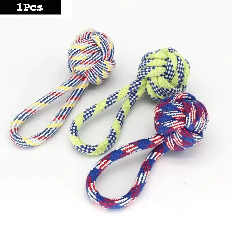 Braided Cotton Rope Dog Chew Toy (carrot & knot styles)